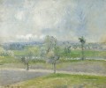 Valhermeil cerca de Oise efecto lluvia 1881 Camille Pissarro
